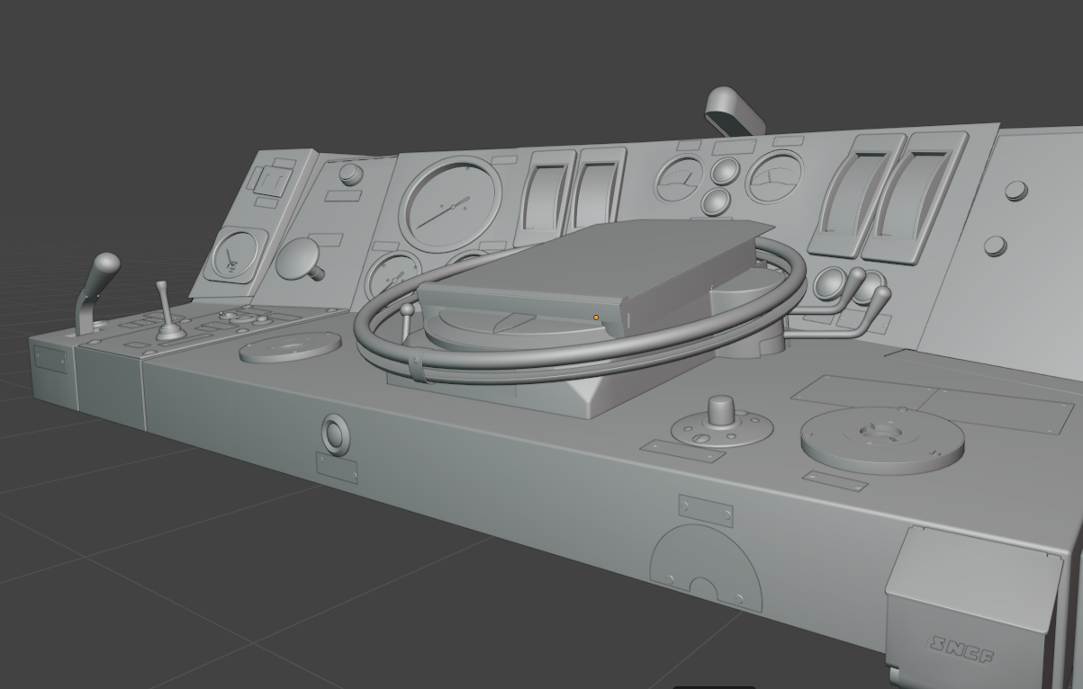 Control panel in the process of modeling